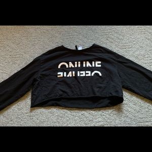 Cropped black long sleeve